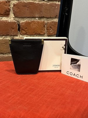 Vintage Auth Coach Squeeze Key Case Wallet   Black   NWT Box w/ Paperwork Rare