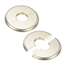 2-Pack Wall Split Flange, 25mm OD Pipe ABS Escutcheon Plate Round [Gold Tone]
