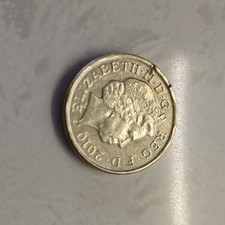 2010 old round one pound £1 coin "Shield of The Royal Arms" circulated