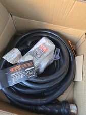 50 Amp 25FT Generator Cord and Waterproof Power Inlet Box Combo Kit ETL Listed