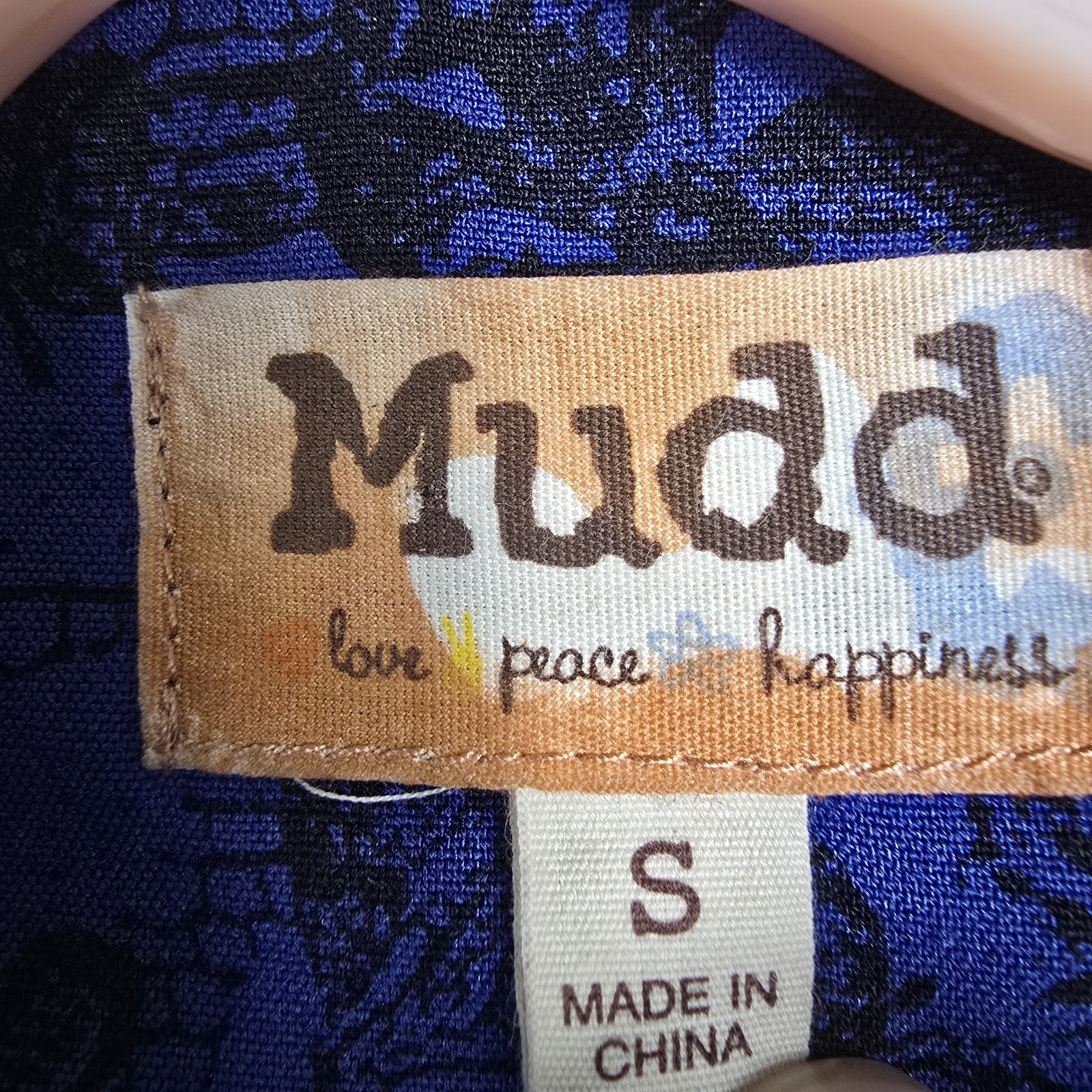 Mudd Jacket Blazer One Button Blue/Black Polyeste… - image 4