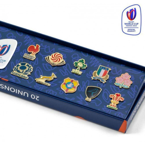 20 UNIONS COLLECTION PINS Rugby World Cup Pins collection unused