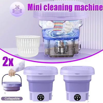 #ad #ad 2PCS Portable Washing Machine Mini Washer 8L Capacity Foldable Washer Machine $39.98