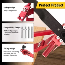 Lawn Mower Blade Sharpener - Updated Ball Bearing Manufacturing Handle, Suitable