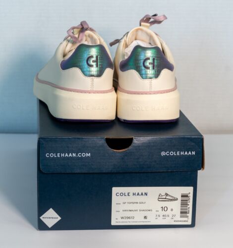 New Cole Haan Women's GrandPro Topspin Golf Shoes sz 10 Ivory Waterproof W29612 - Picture 3 of 12