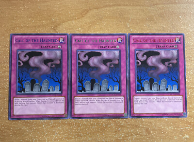   3x YUGIOH Call Of The Haunted DL12-EN018 Rare BLUE GREEN RED DUELIST LEAGUE