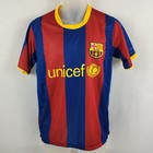 Barcelona Soccer Jersey #18 Doerksen Football Club Spain Striped SS Shirt Mens L