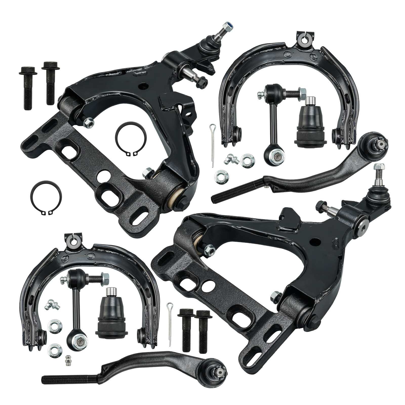 For Chevy Trailblazer GMC Envoy 10x Complete Front Control Arms Suspension Kit