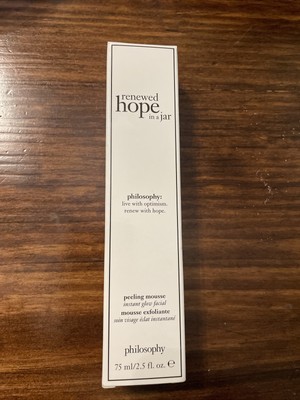 NEW Philosophy Renewed ''Hope In A Jar'' Instant Glow Facial Peeling Mousse 2.5 OZ