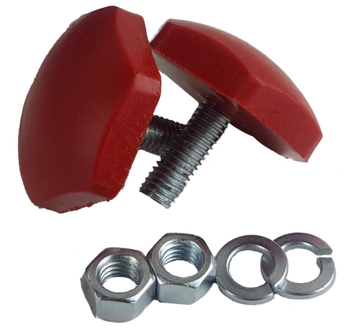Red Bump Stops Pair Low Profile Polyurethane Pancake Universal Lowered Car Truck - 第 14/24 張圖片