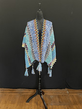 Autumn Cape /wrap With Tassel Multi Color