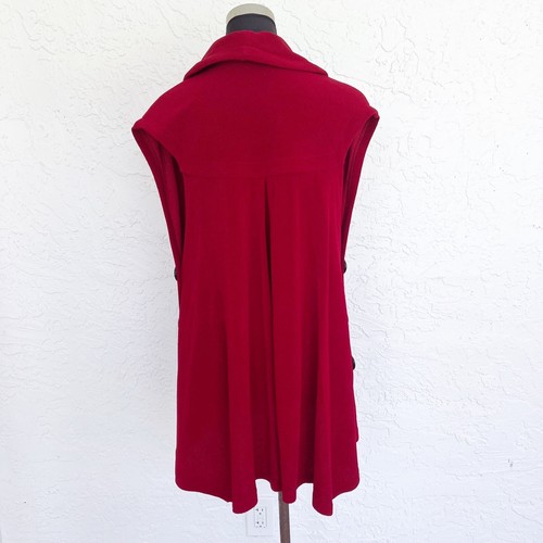 Soft Surroundings Red Mesa Button Vest Small #26312 - Picture 7 of 7