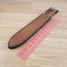 Fits Up To 12" Fixed Blade Sheath One Piece Brown Leather Construction 661216