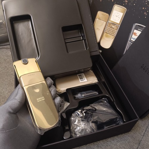 LUXURY Nokia 8800 Sirocco Gold Diamonds Edition 8800d Unlocked 2G GSM Cell Phone - Afbeelding 6 van 22