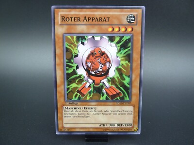 Roter Apparat SD10-DE007 Common EX Yu Gi Oh 1.Auflage