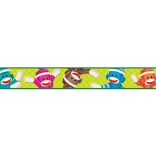 Sock Monkeys Bolder Borders, 35.75' Trend Enterprises Inc. T-85100