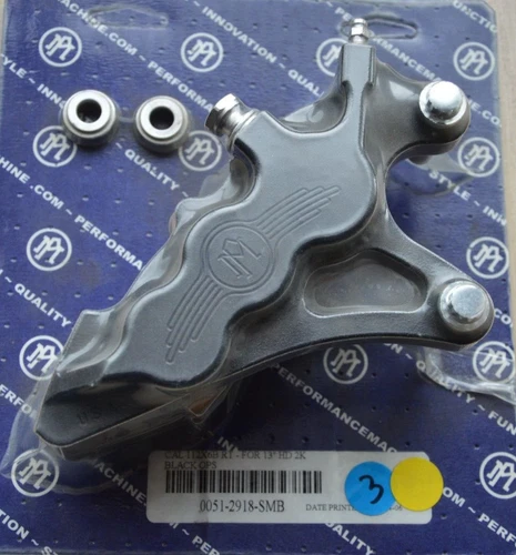 Performance Machine Brake Caliper Right Front Black Harley-Davidson