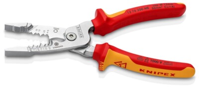 Knipex 13 76 200 ME Metric VDE Insulated Wire Cable Stripper