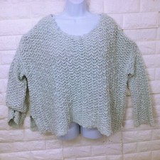 Free People Knobby Loose-Knit Sweater -L Textured Oversize Slouchy Long Sleeve