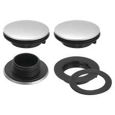 3Pcs Kitchen Sink Hole Cover, 1.7" Sink Sprayer Hole Plug,Stainless Steel Silver