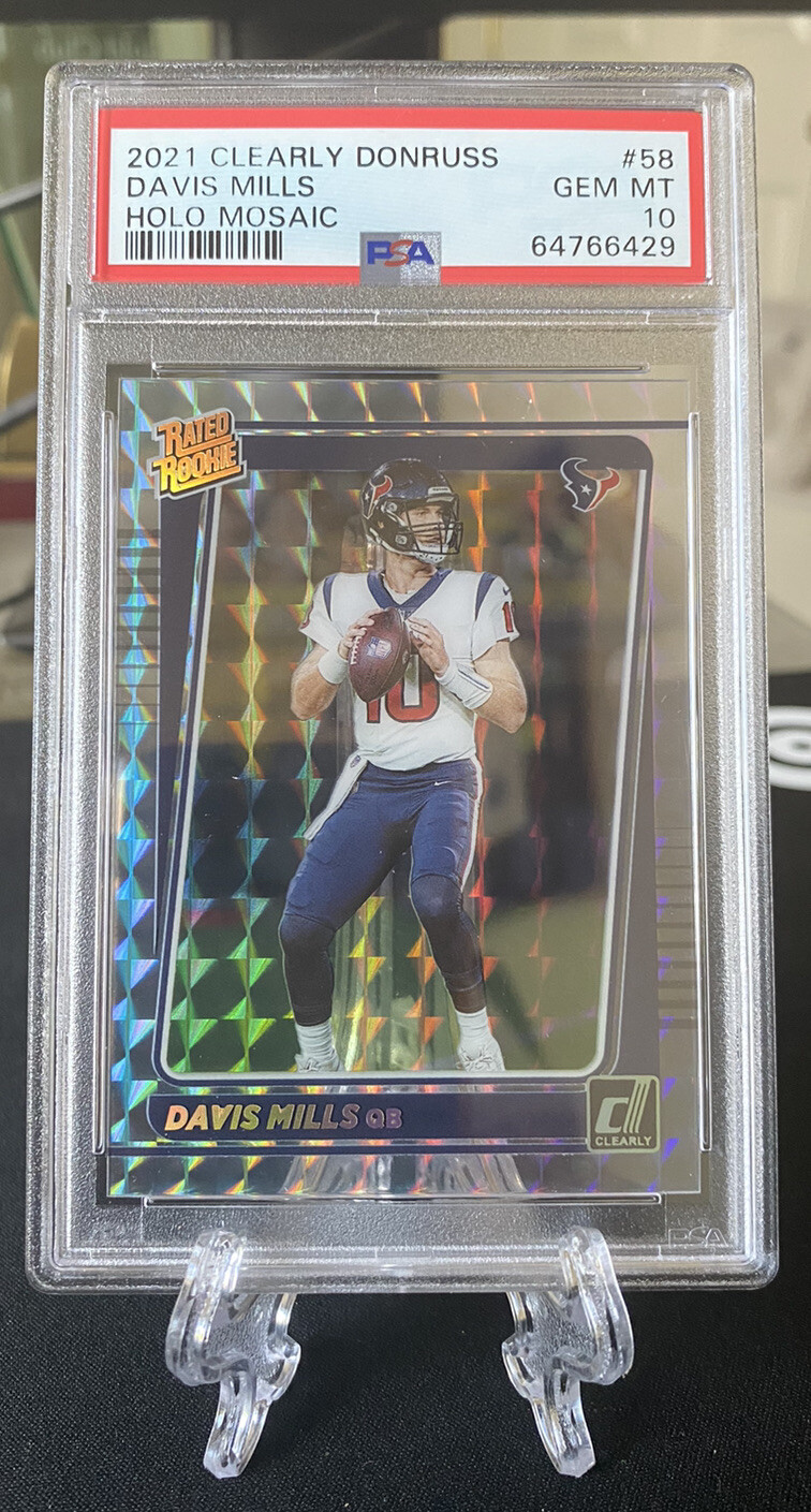 Davis Mills Panini Clearly Donruss #58 Holo Mosaic