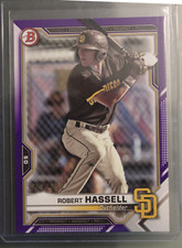 2021 Bowman Prospect Robert Hassell #BP-120 Purple Border Paper #/250