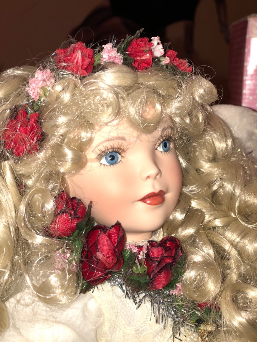 Paradise Galleries Heaven on Wings Angel Of Love Porcelain Doll By