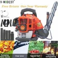 43CC Backpack Gas Leaf Blower Gasoline Powered Snow Blower 550CFM 1.7HP 2-Stroke