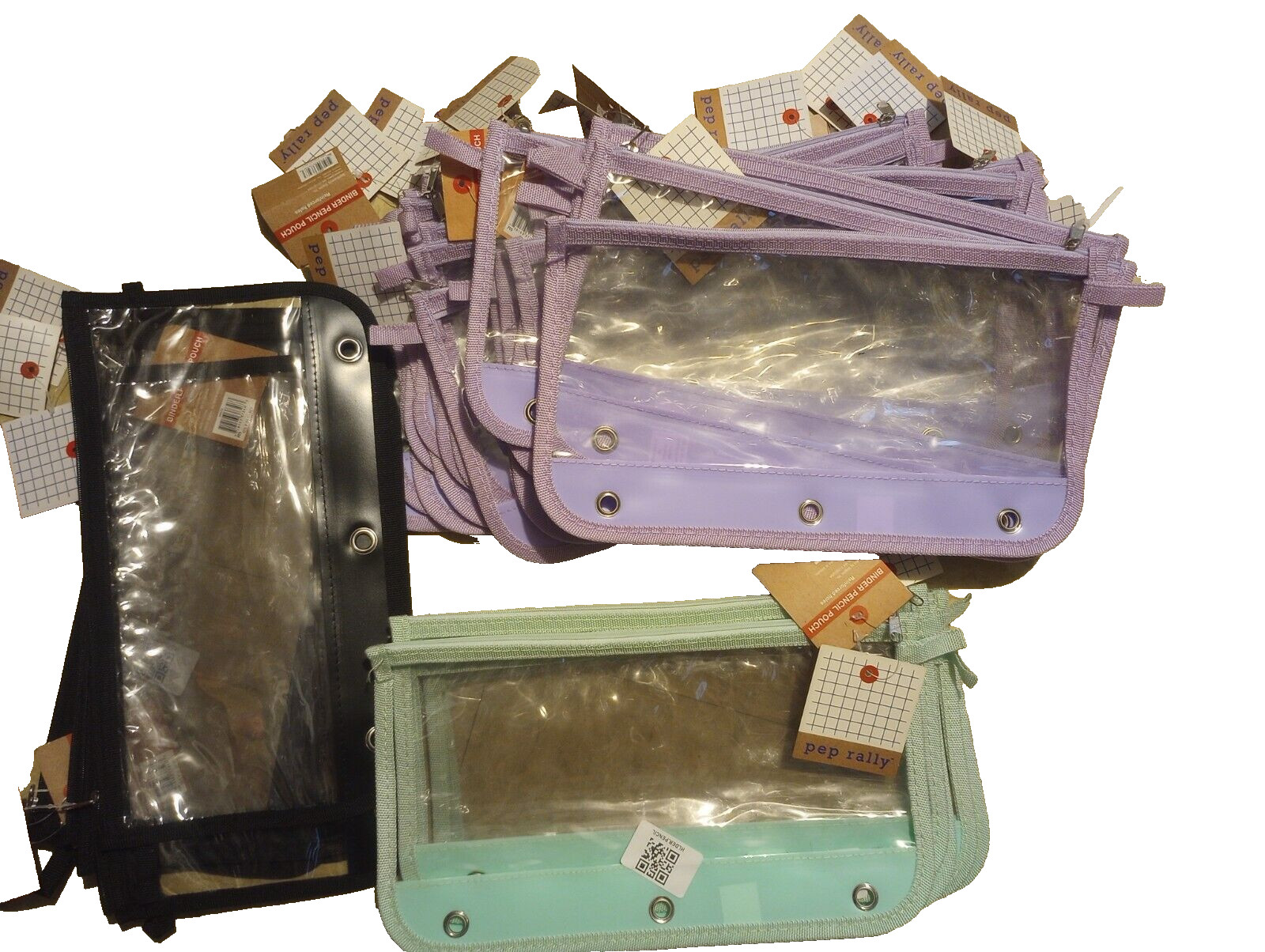 Pouch  Pack Pastel With 3 Ring Binders With Clear Window