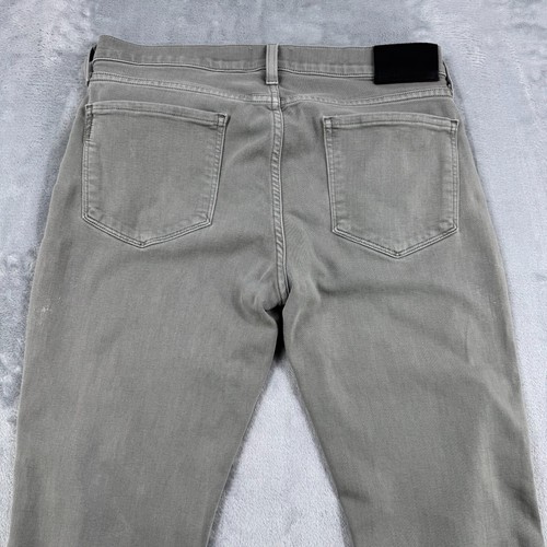 Paige Federal Jeans Mens 32 Gray Slim Straight Stretch Vintage Soft Moss Pants - Picture 6 of 18