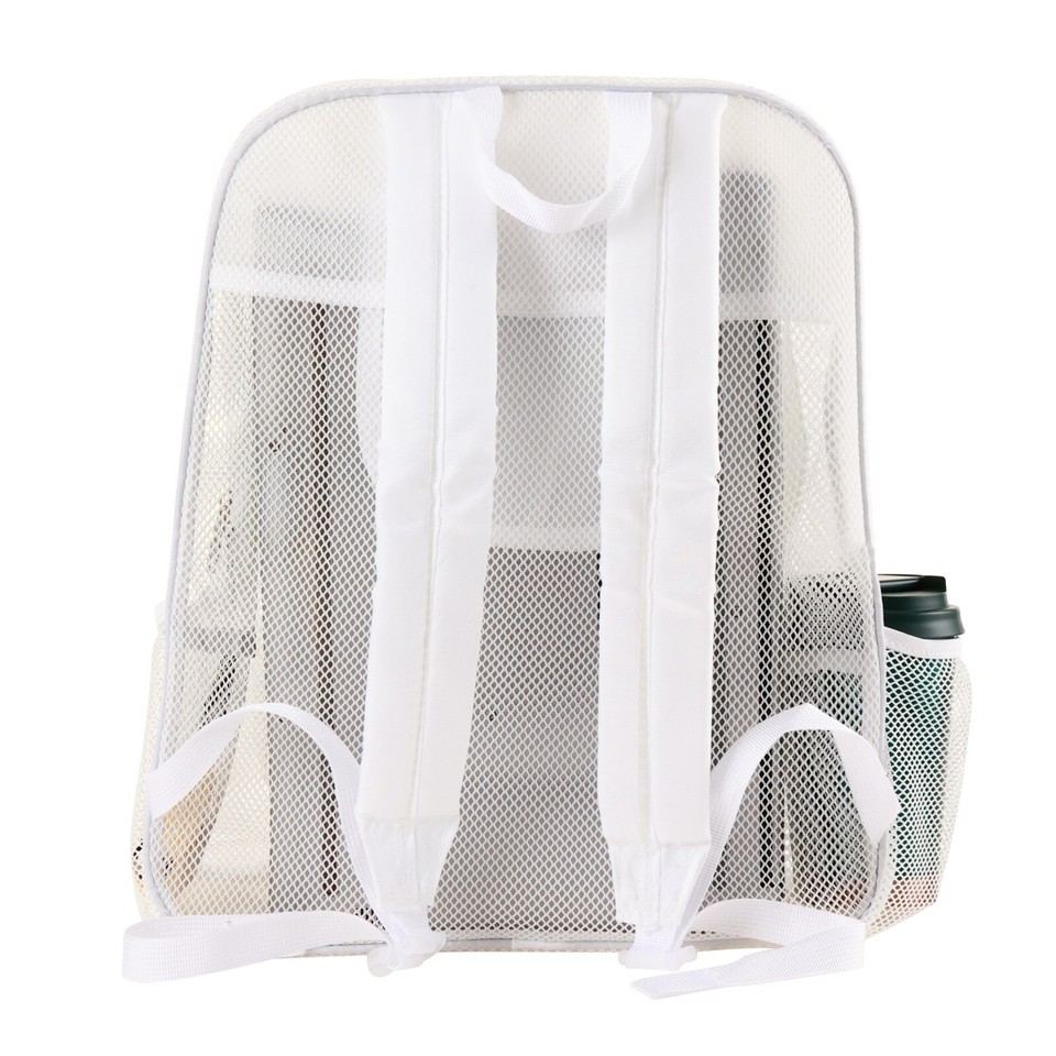 Clear Mesh Backpack Heavy Duty See Through School Bag For Students Men ...