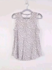 PJ Salvage Women's Small Sleep Shirt Tank Top Pajamas Animal Cotton Modal Lilac