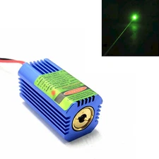 High Power 532nm 50mW Green Dot Bright Light Laser Diode Module 12V Heatsink
