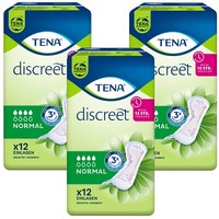 Tena Discreet Slipeinlagen 3X 12 StüCk Inkontinenz Normal 3 Fach 12H Schutz