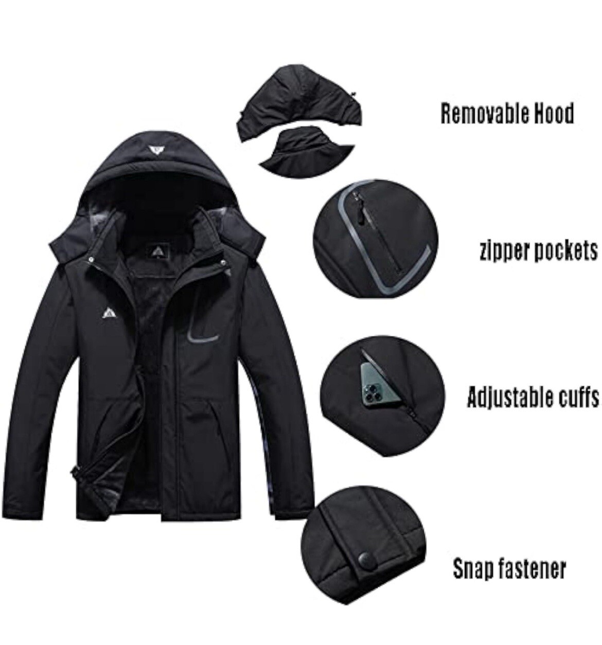 Women's Waterproof Ski Jacket Warm Winter Coat Outdoor Windbreaker Hiking NWT