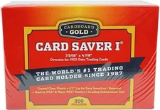 CBG 2000 ct CASE Card Saver I 1 Semi Rigid Sports Card Holder Cardboard Gold