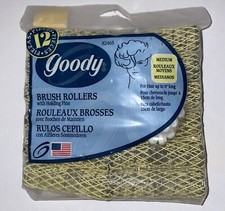 Vintage 1999 Goody 12 Medium Brush Rollers  Holding Pins 82465 NEW curlers NOS