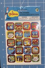 Dr. Seuss Foil Stickers Set 40 Piece NEW
