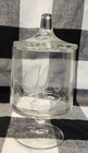Vintage Etched Glass Pedestal Lidded Container Clear With Etched Butterfly Candy — photo 1