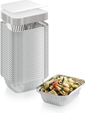Vezee 1 lb Oblong Pan with Board Lid -Disposa...