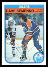 1982 O-Pee-Chee opc HOCKEY NHL #119 Dave Semenko Autograph Singed Card NM Oilers