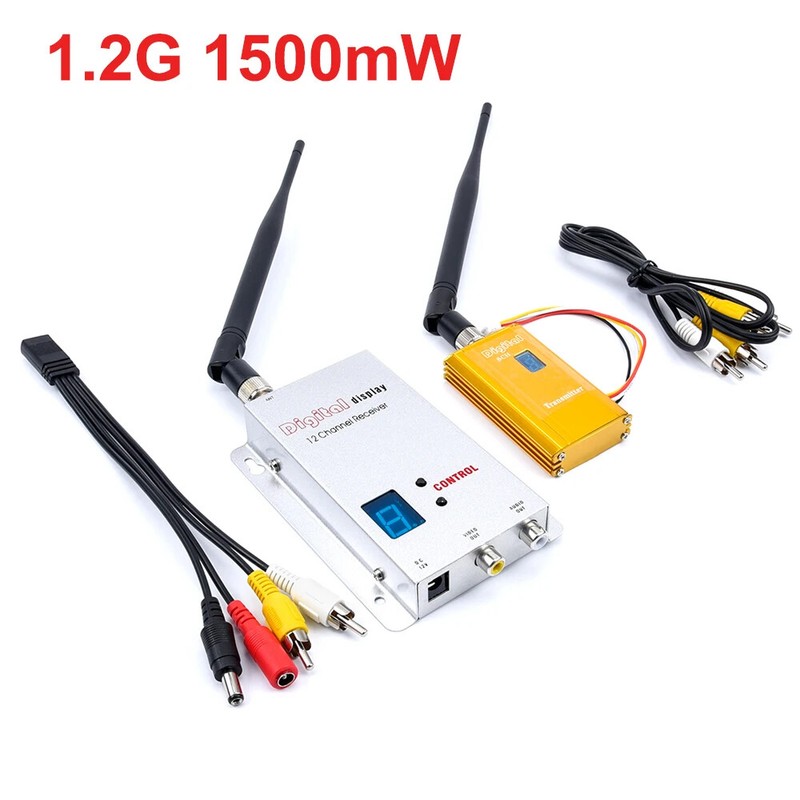 FPV 1.2Ghz 1.2G 8CH 1500mw Wireless Video Transmitter Receiver for FPV RC Drone