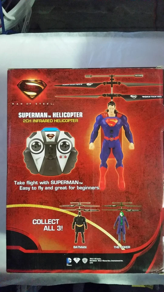 Helicóptero World Tech DC Comics Superman 2 canales IR RC - Nuevo  Foto 2 de 4