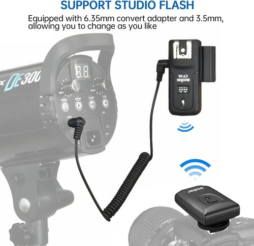 Godox CT-16 16-Channels Wireless Radio Camera Flash Trigger Transmitter Receiver - Picture 4 of 14