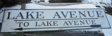 Vintage RARE Porcelain TO LAKE AVENUE STATEN ISLAND NY Transit Subway RR SIGN