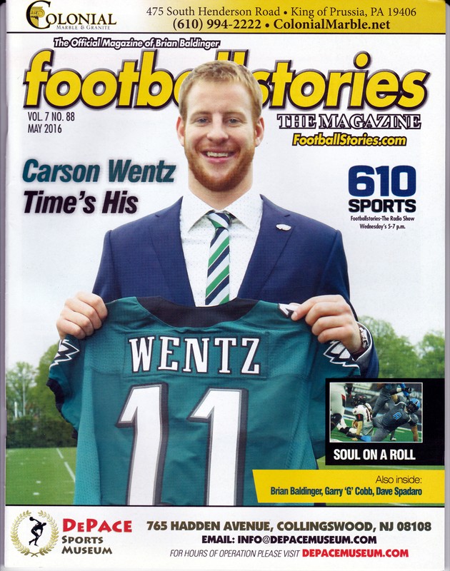 Football Stories Magazine Featuring Philadelphia Eagles Carson Wentz