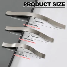 6X Stainless Steel Kitchen Cabinet Handles Bathroom Drawer Pulls Brushed Nickel