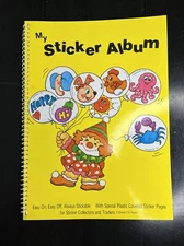 Vtg 1983 Laurie Import Sticker Album Book Clown Balloon 1980s