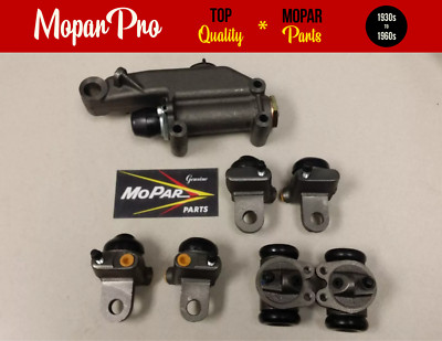 1946-1948 CHRYSLER D24 P15 NEW WHEEL CYLINDERS SET/BRAKE MASTER CYLINDER
