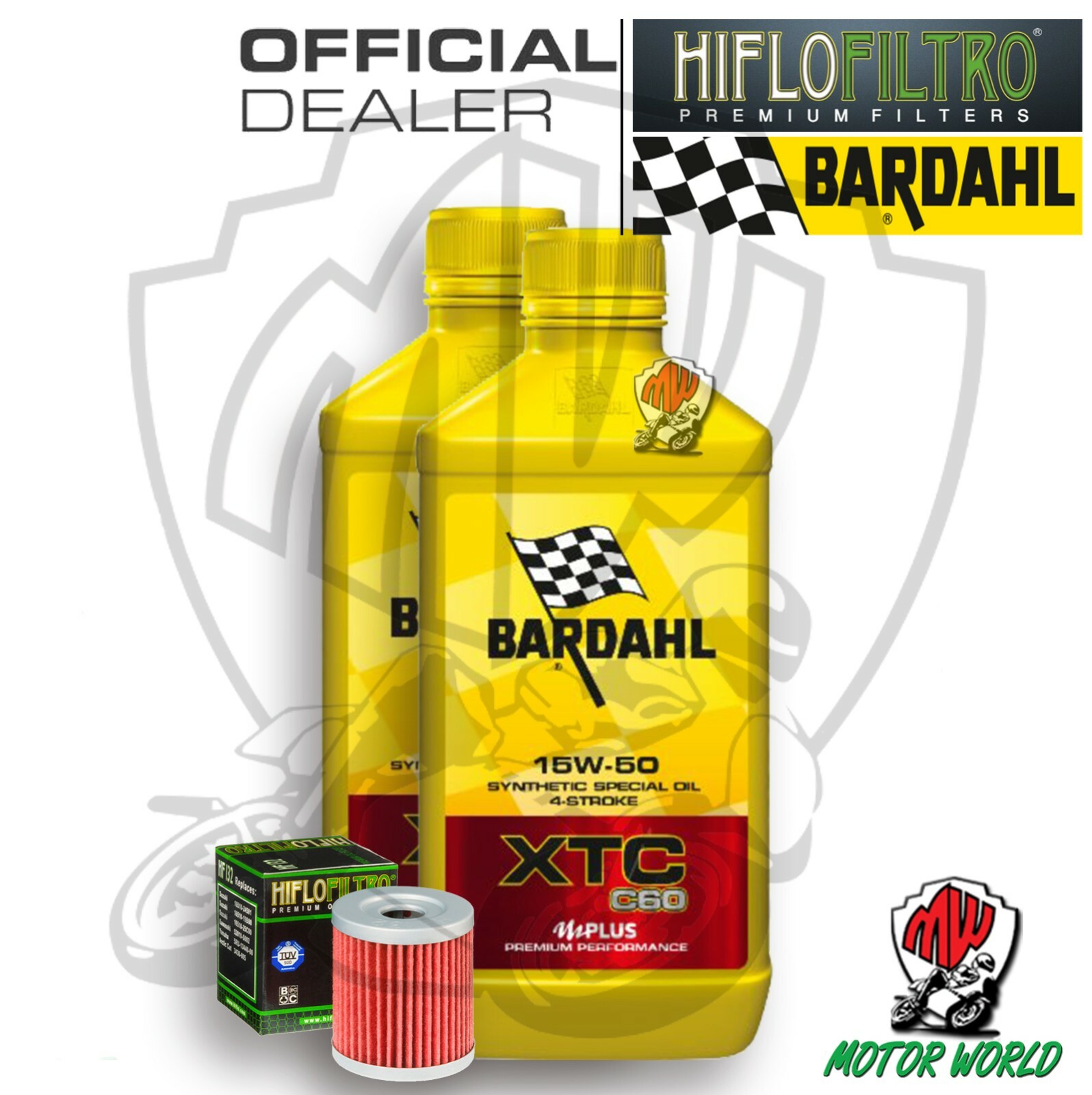 Wartungskit Für BMW R 1200 GS (2004-2009) | 4 Liter Bardahl Öl & HiFlo Ölfilter – Alles Für Den Ölwechsel